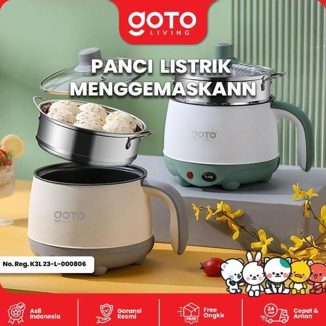 Goto [COD] Micha Panci Listrik Elektrik Mini Fry Pan Hotpot Serbaguna 1.8 L