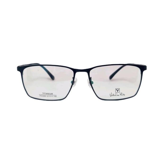 Frame Kacamata Valentino Rudy Titanium Original VR23883 C1 Matte Black 61-17-150 size lebar big size