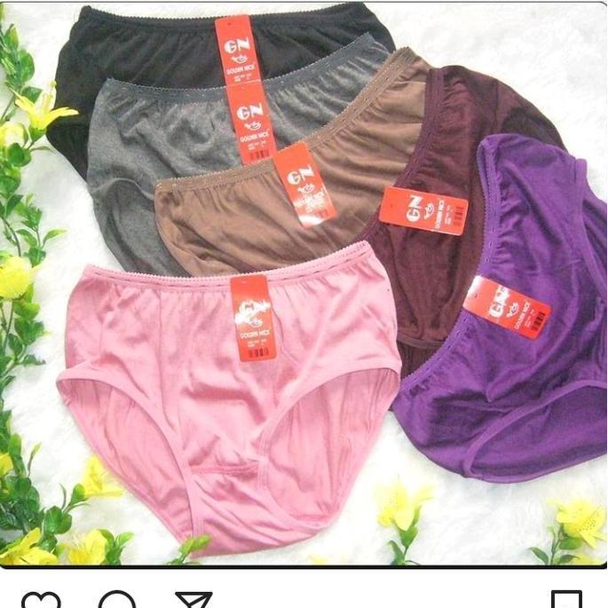 revasin9  - paket 3,6,12pcs cd golden nick bahan katun untuk wanita dengan motif cewek - model terba