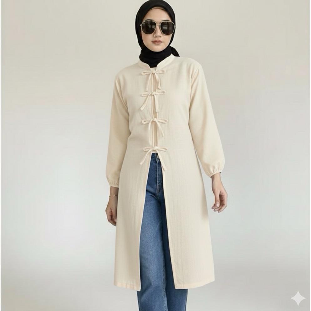 TERLARIS SORAI LONG TUNIK/ KATUN POPLIN ( EDISI LEBARAN )