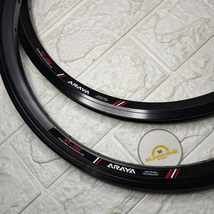Rims Velg 16 Plus 16x1 3/8 ARAYA BT550 Rim 16 x 1 3/8 ETRTO 349 Lubang 28H Double Wall Brake Line Fu