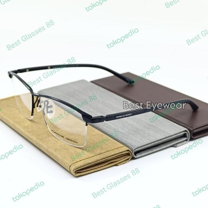 Frame Kacamata Minus Pria Sport Porsche Design Half Frame