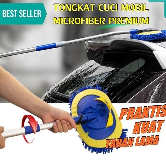 NEW Tongkat Microfiber Cuci Mobil Tongkat Kain Lap Pembersih Penyerap Air [terbaik][terlaris]