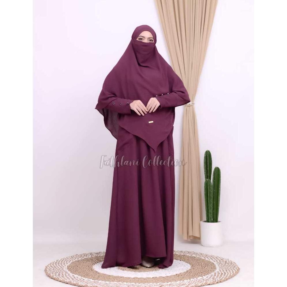 Garansi Gamis Abaya Syarifah Gamis Set Hijab Terbaru Simpel Mewah Elegan Cocok Untuk Haji Umroh 2026