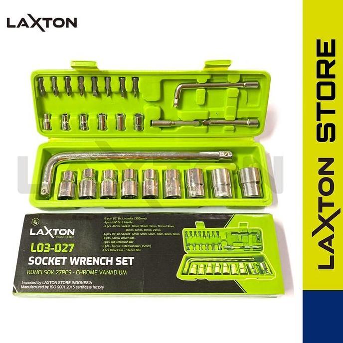 Famanifams - LAXTON kunci sok shock set motor socket 27 pcs L03-027 MURAH LARIS