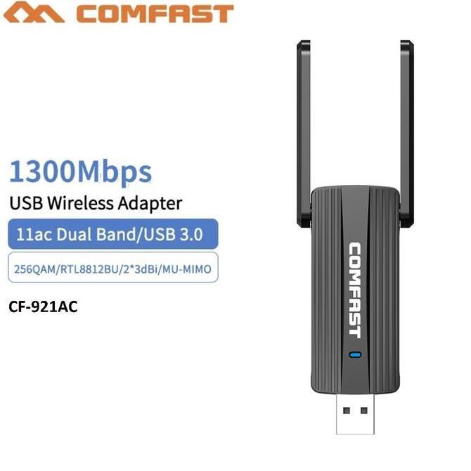 Recikhan_Shop  - Comfast Ac1200 Wireless Usb Adapter Dual Band 5G Wifi Dongle Cf-921Ac