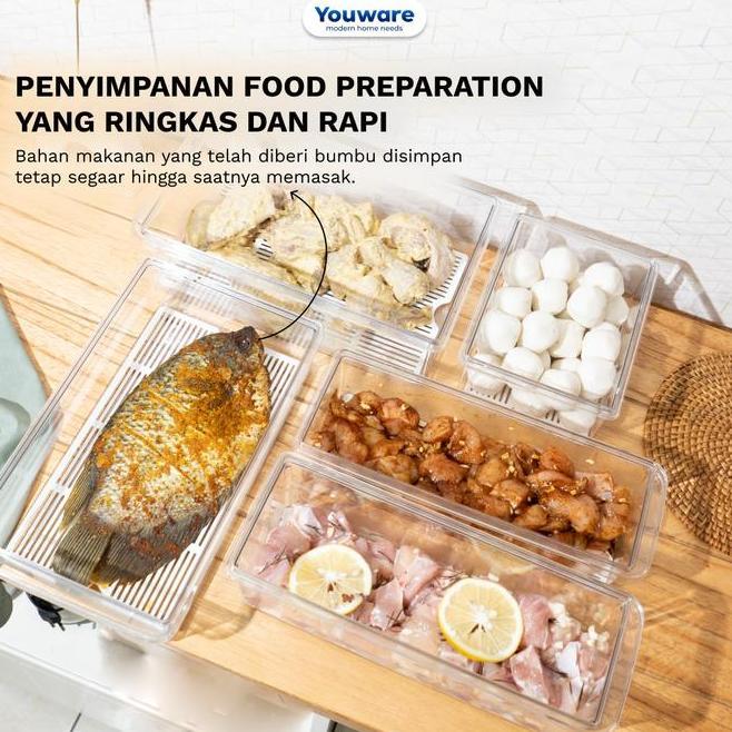 Youware Sya Food Preparation Termasuk Saringan Bpa Free Kotak Penyimpanan Makanan Kulkas Pp Food Sto