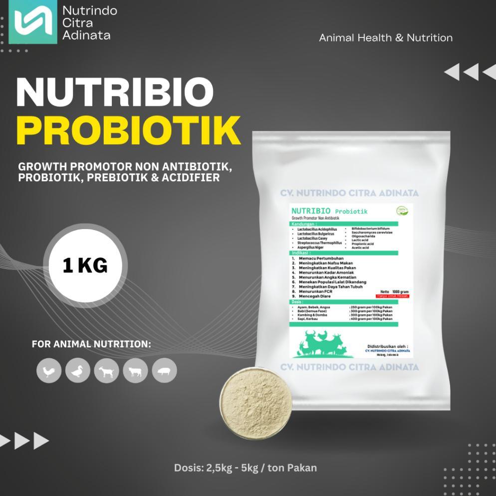 Ready Stock NUTRIBIO PROBIOTIK - PROBIOTIK TERNAK - AGP TERNAK - GROWTH PROMOTOR TERNAK AYAM, SAPI, 