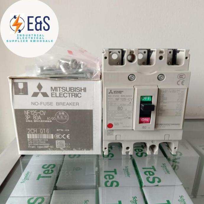 MCCB Breaker Mitsubishi NF125-CV 3P 80A 100A 125A / NF125CV Mitsubishi