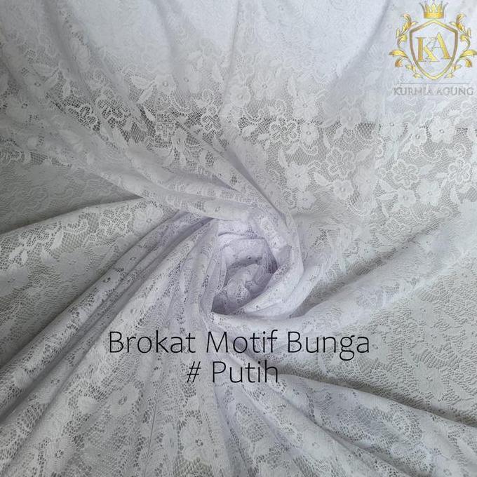 Aneka Jenis Bahan Kain Warna Putih Bahan Dress Pengantin Lamaran Gamis Premium Termurah Per SETENGAH