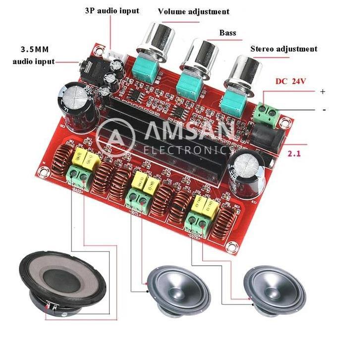 XH M139 2.1 Chanel Digital amplifier subwoofer module TPA3116D2