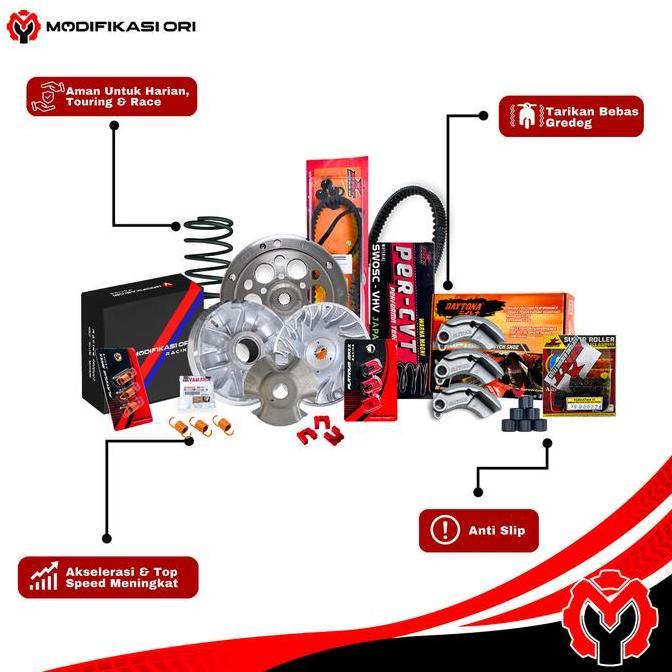 54P - BRT PAKET UPGRADE CVT MIO J - SOUL GT 115 - FINO FI 115 - X RIDE 115 - YAMAHA MIO UPGRADE CVT 