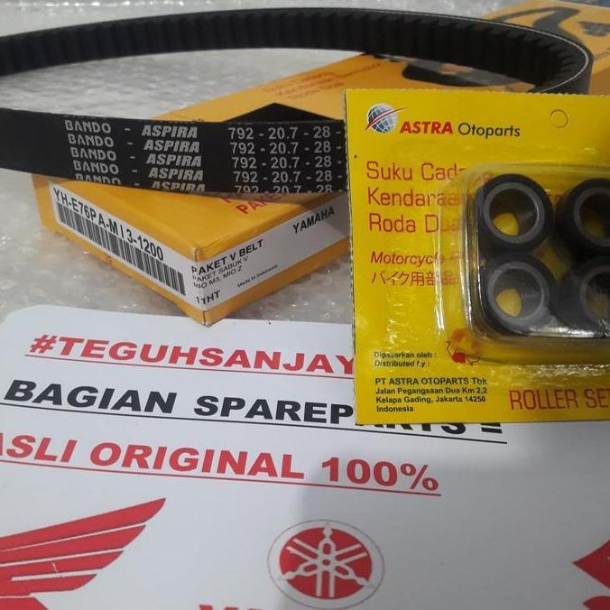 Promo Van Belt V-Belt V Belt Set + Roller Mio M3 Mio Z 125 Original Aspira Cod