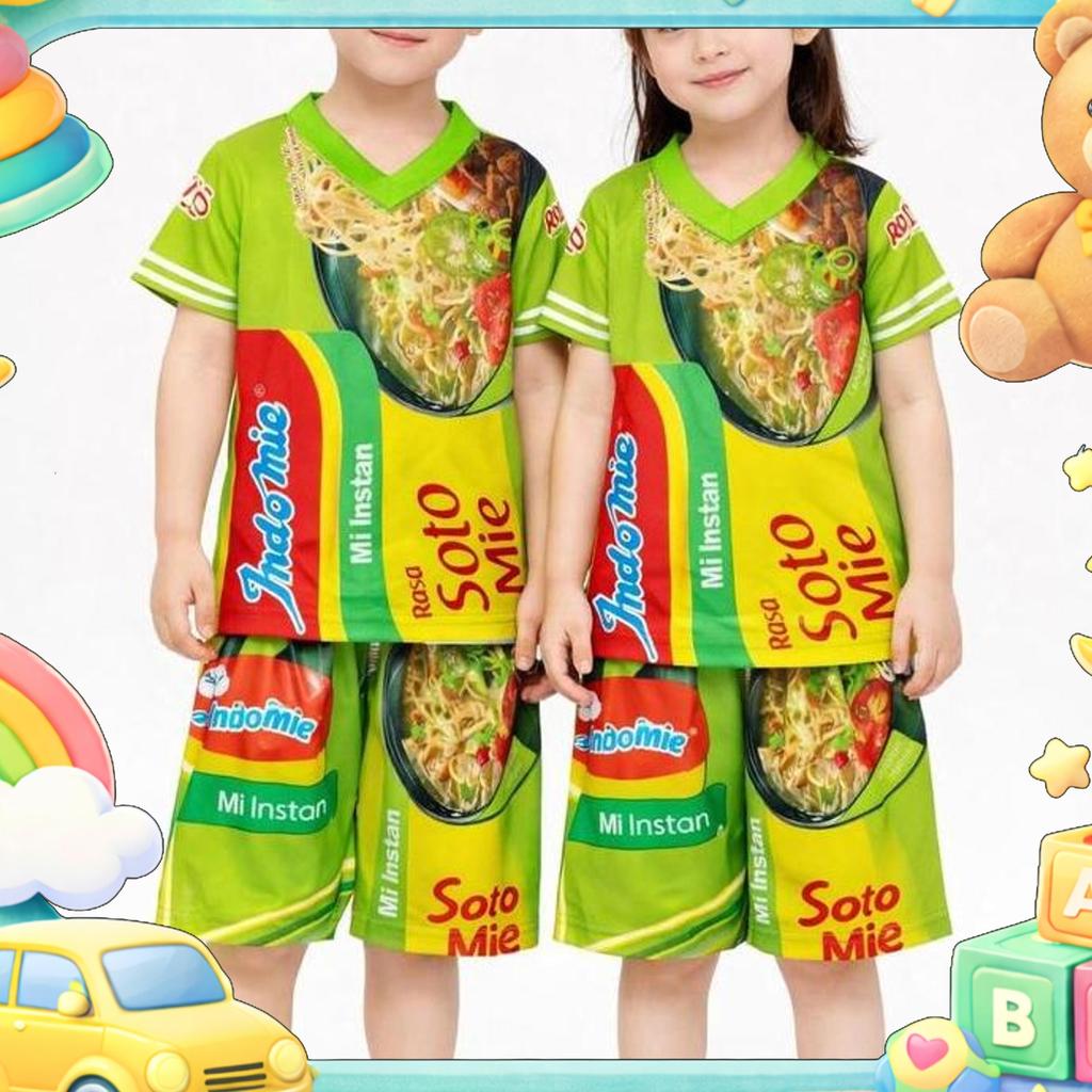 Setelan Baju Anak Cowok Dan Anak Cewek Untuk Usia 1-12 Tahun/Setelan Jersey Anak/Bahan Milano Dryfit