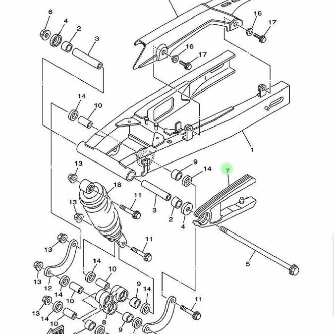 Promo karet arm karet bantalan rantai old vixion original Diskon