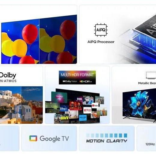 Promo Tcl 43P7K Qled Tv 43 Inch Tcl 43P7K Google Tv 4K  Tcl Qled Tv 43P7K