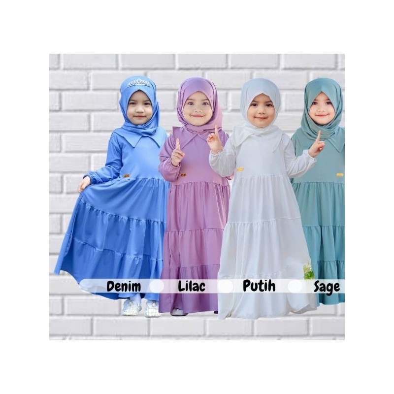GAMIS SYARI   KIARA  GAMIS ANAK PEREMPUAN  TERBARU 2026 SET HIJAB