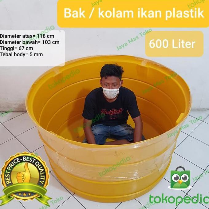 TERMURAH - Bak ikan / Kolam ikan plastik bulat diameter 118 cm