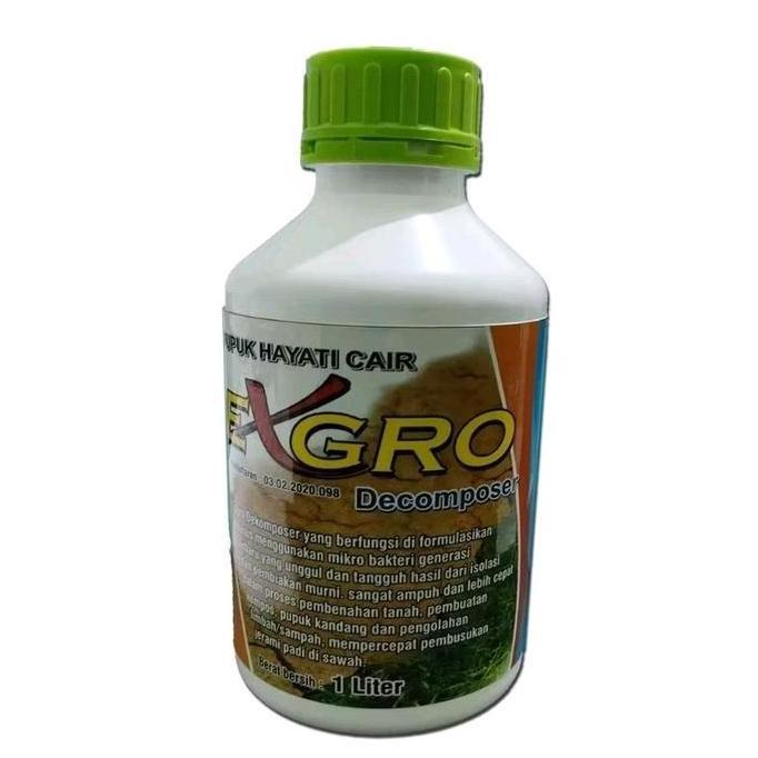Pupuk Hayati exgro Decomposer 1 Liter Pupuk Mikro Bakteri Cair untuk Penggunaan Mikro Bakteri