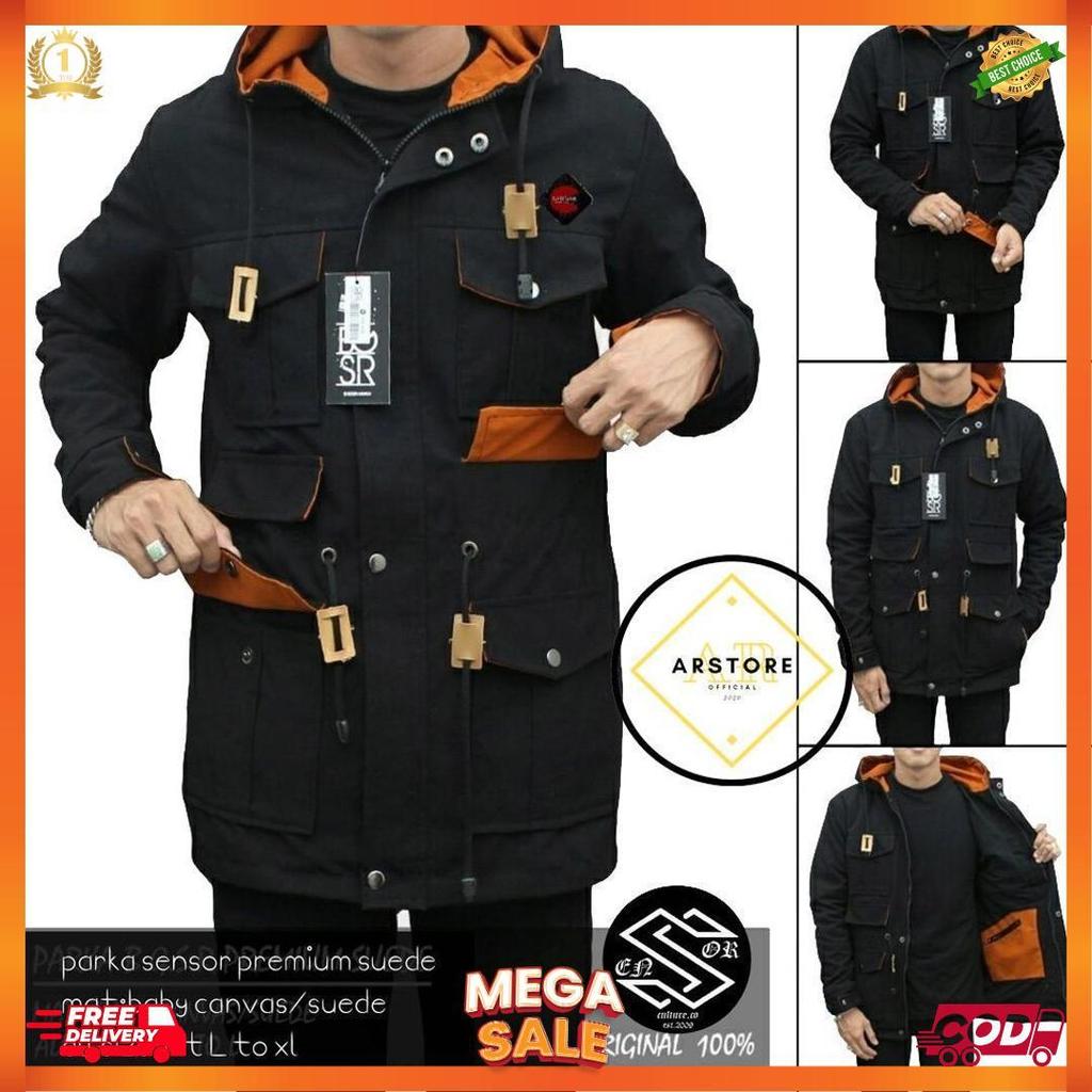 JAKET PARKA SUEDE MAT CANVAS TEBAL ORIGINAL SENSOR / JAKET PARKA / JAKET PARKA PRIA PREMIUM [J3]