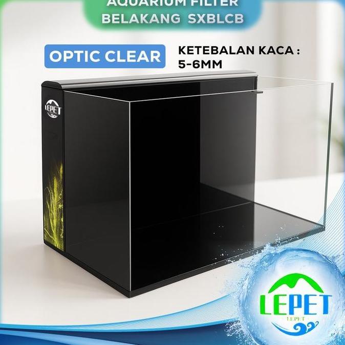 TERLARIS LEPET AKUARIUM IKAN SXBLCB40/50G/60/80 TANGKI IKAN BAHAN KACA OPTIC CLEAR
