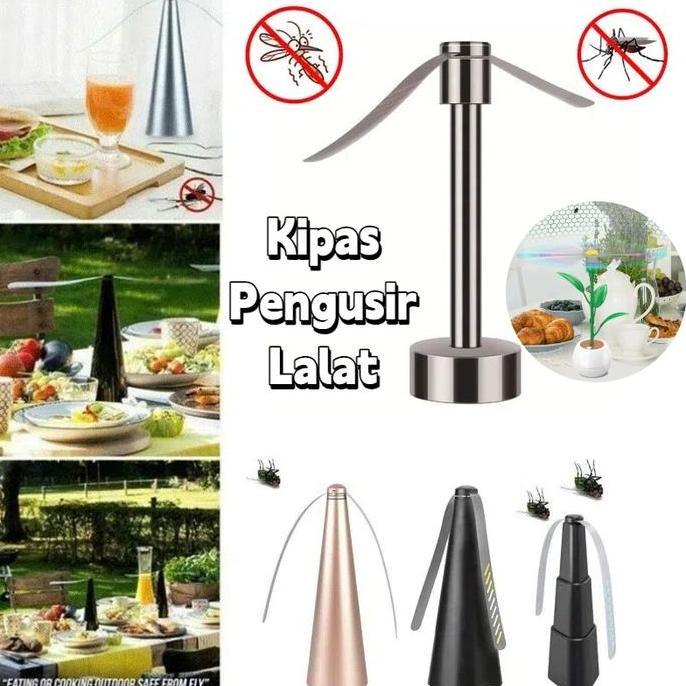 EQVON Kipas Pengusir Lalat /Rotating 360 Fly Repellent Fan /Lalat Dan Serangga Bug Away From Your Fo