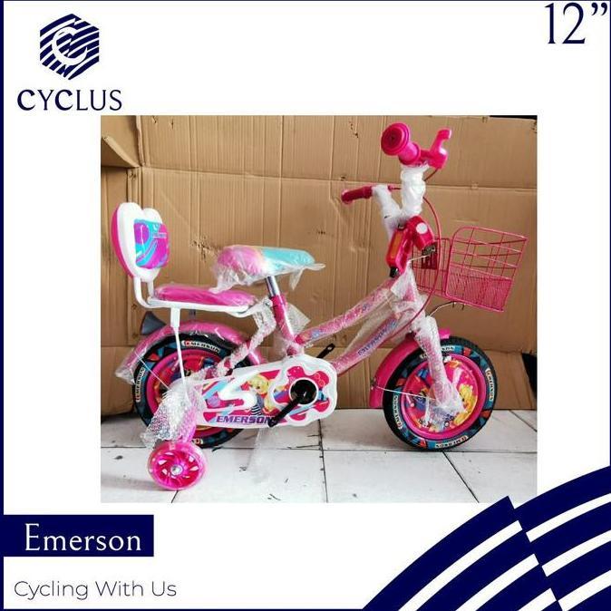 Ready KURIR INSTAN - Sepeda Anak Perempuan Mini Emerson 12 Inch