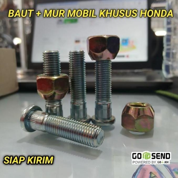 BAUT MUR RODA TROMOL MOBIL PANJANG 5,5 CM ORIGINAL HONDA UKURAN DRAT 1,5 SOLUSI AGAR BISA PAKE SPICE