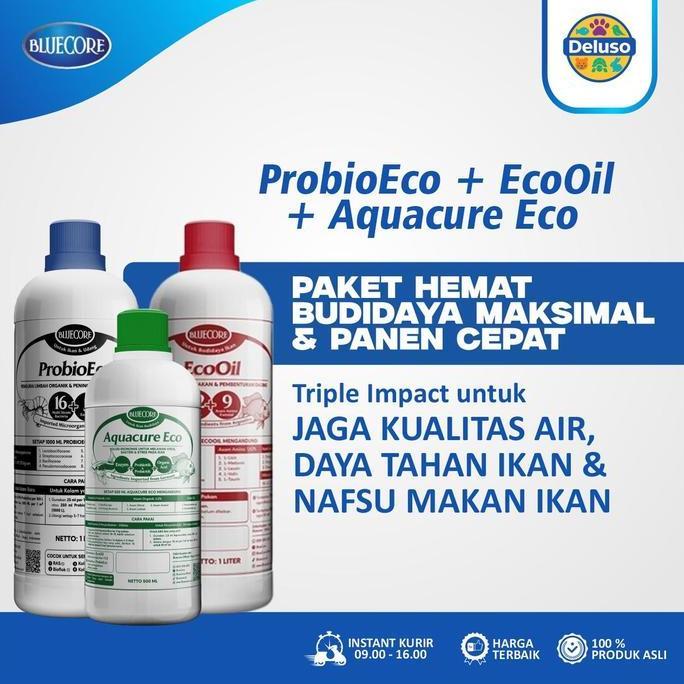 TERLARIS BLUECORE PAKET PROBIOTIK IKAN BIOFLOK ANTI BAKTERI VITAMIN PERTUMBUHAN LELE NILA