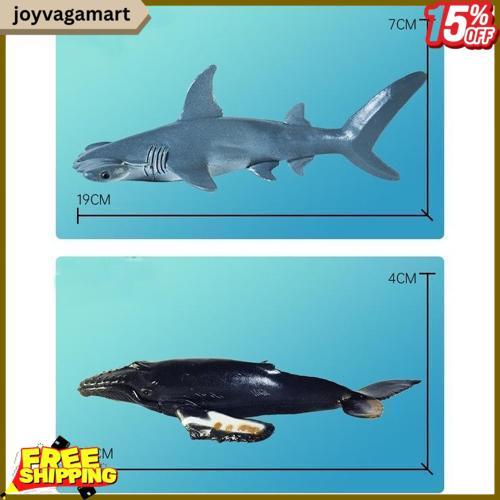 Mainan Binatang Laut Karet Figure Hewan Laut Sea Animal Model Toys Koleksi Bahan Pvc Shark Paus Bany