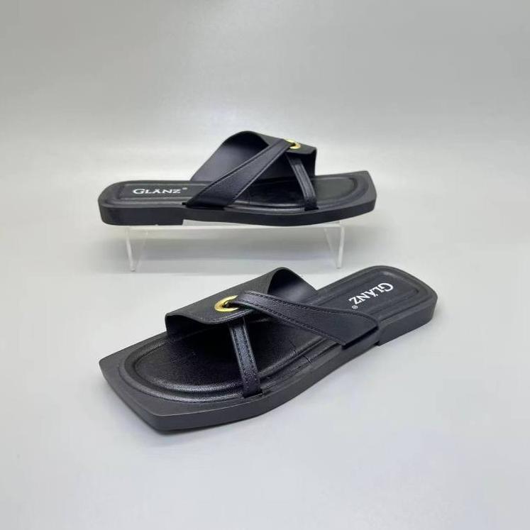 Grosir Size 36-41 027 Import Sandal Wanita Selop Sandal Jelly Karet Wanita Sandal Flat