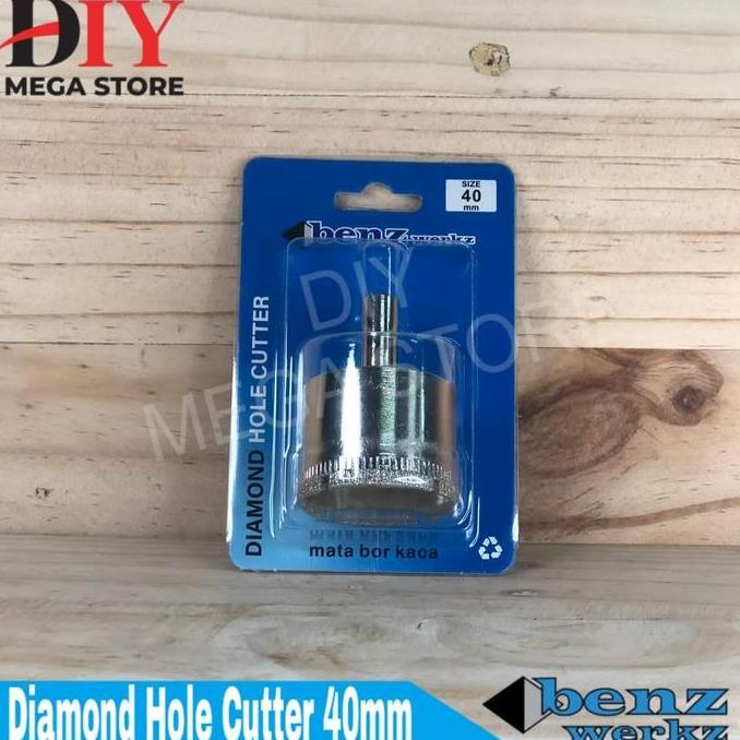 TERLARIS DIAMOND HOLE CUTTER 40MM MATA BOR KACA MATA BOR INTAN 40 MM BENZ WERKZ