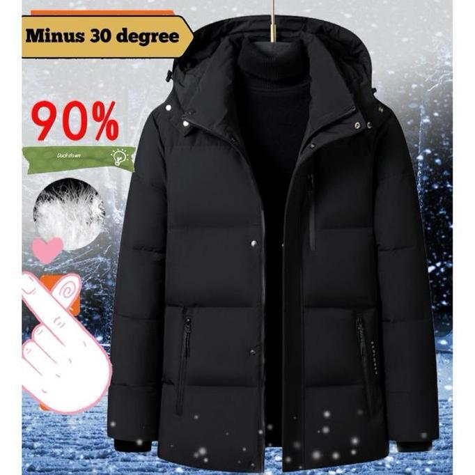 NEW JAKET WINTER PRIA DUCK DOWN MINUS 30 DEGREE TYPE KF HITAM DISTRO ORI