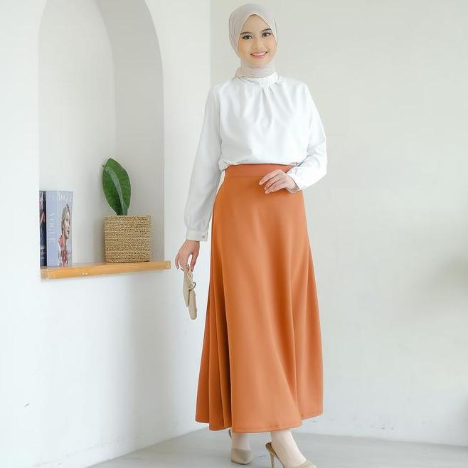Ahlami Sabina Skirt Rok Hitam Rok Putih Rok Kerja Rok Payung Rok A Rok Hitam Rok Scuba