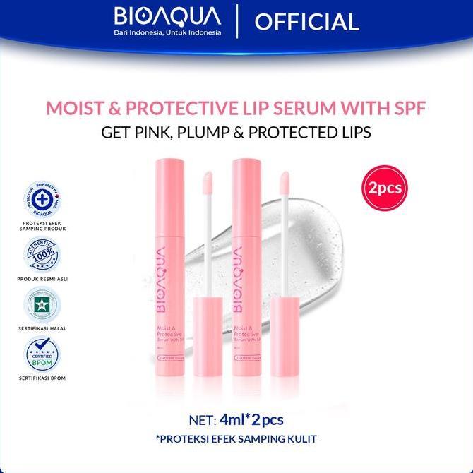 Lip Serum : Beli 1 Gratis 1BUHOTEI BIOAQUA Lip Serum Warna Bibir Pink Alami Ribuan Orang Ribuan Warn