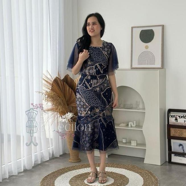 Elaina Dress Vior Batik Dress Pesta Gaun Pesta Dress Dress Mewah Batik Couple Dress Batik Dress Pest