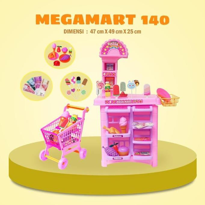 NEW MEGAMART 140 MAINAN ANAK KASIR SUPERMARKET ORI