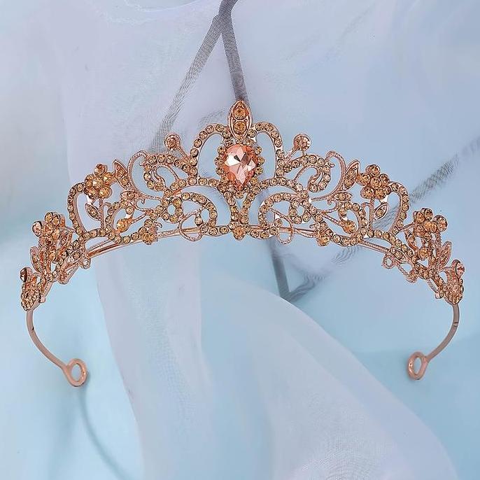 Lockyou- Mahkota Luna Aksesoris Rambut Pesta Pengantin Hijab Bride Wedding Pesta Ulangtahun Sister