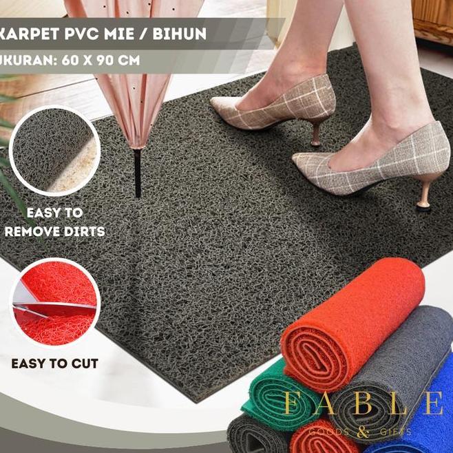 Keset Anti Slip Pvc Mie Bihun Pintu Kantor Utama 60 X 90 Cm Tebal 15Mm
