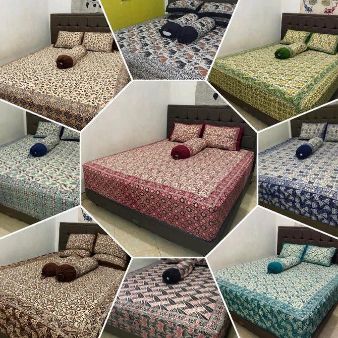TERLARIS BATIK AIS SPREI SET KATUN PREMIUM 160X200 TINGGI 35 MEWAH KEKINIAN BATIK PEKALONGAN BAHAN B