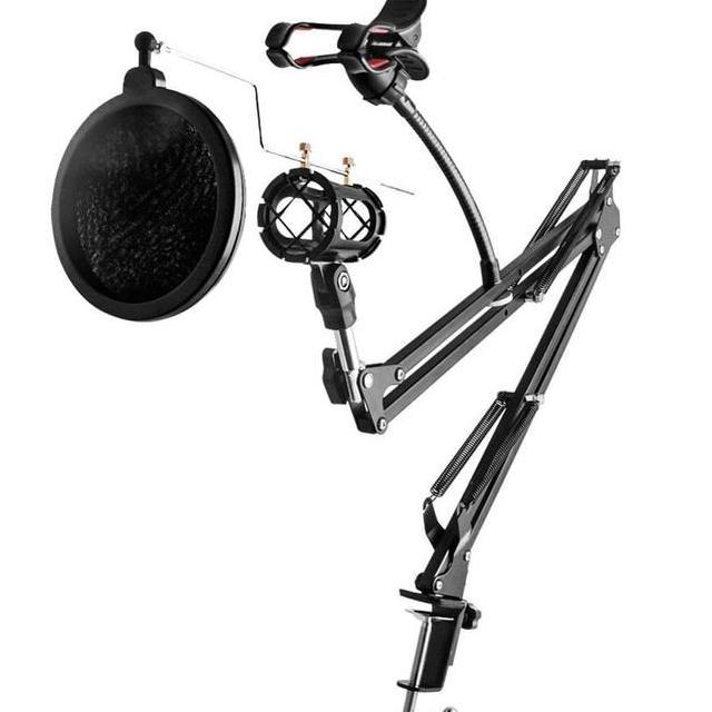 Taffstudio Nb35 Set Stand Microphone Holder 360 Degree For Recording