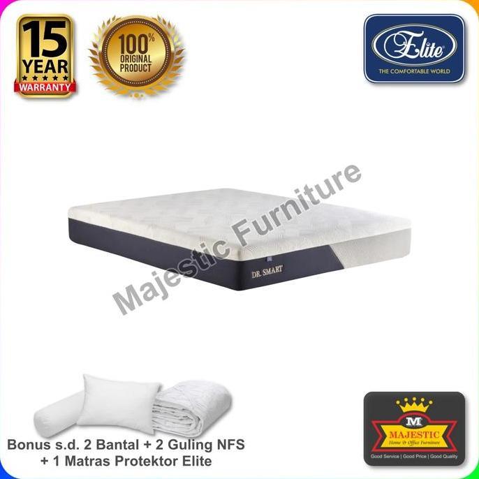 TERLARIS KASUR/MATRAS SPRING BED ELITE GRAND DR. SMART (BONUS BANTAL + GULING + MATRAS PROTEKTOR) - 