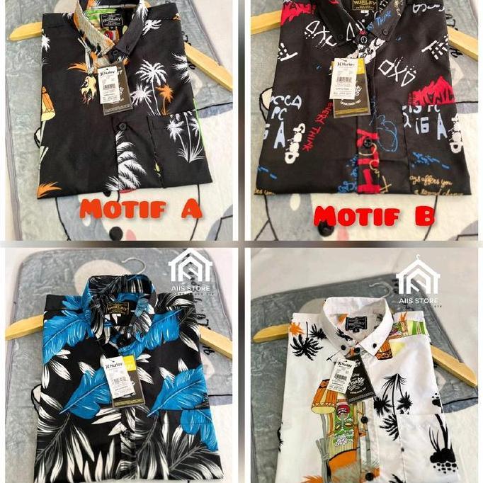 Ucelmagalbolo  - 100 Ribu 4 Kemeja Pria Motif Pantai Lengan Pendek Kemeja Surfing Kemeja Distro Terl