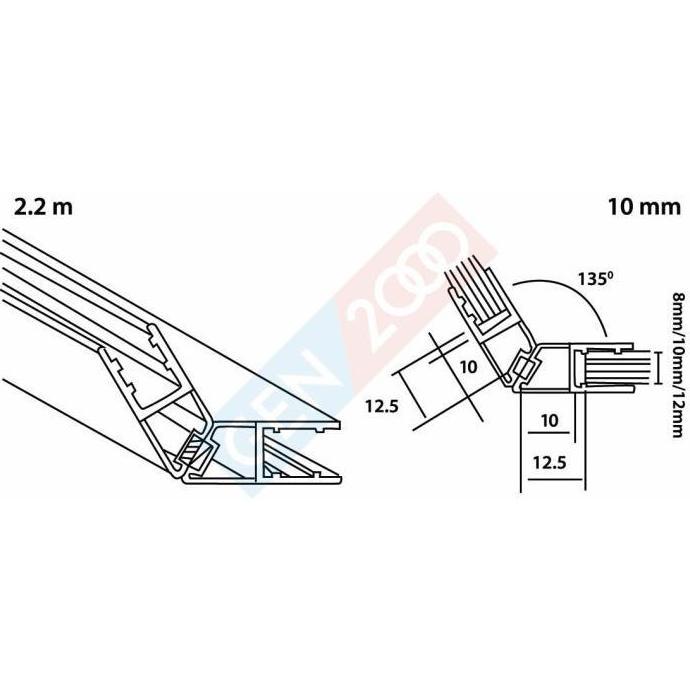 Clip Seal Magnet Pintu Kaca Magnetic Glass Clip Seal Pintu Kaca Magnet