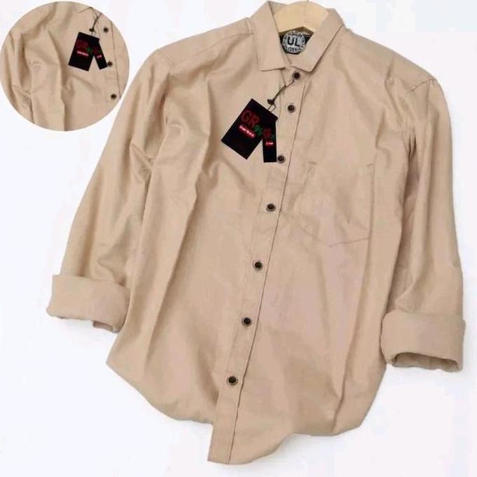 Ucelmagalbolo  - Baju Kerja Kemeja Pria Standar Ukuran Casual Distro Premium Lengan Panjang Katun Be