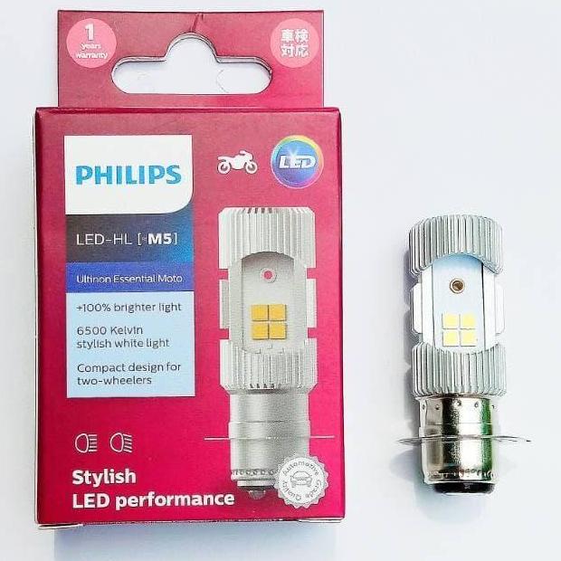 Philips Ultinon Bohlam Led-Hl M5 H6 6500K Putih -65120