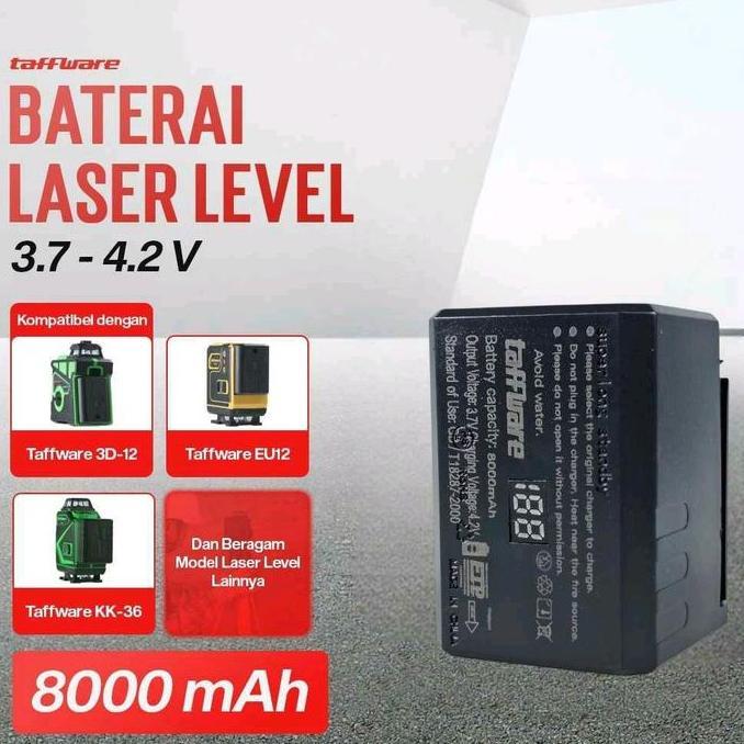TERLARIS TAFFWARE BATERAI LASER LEVEL SELF LEVELING BATTERY WITH LED DISPLAY