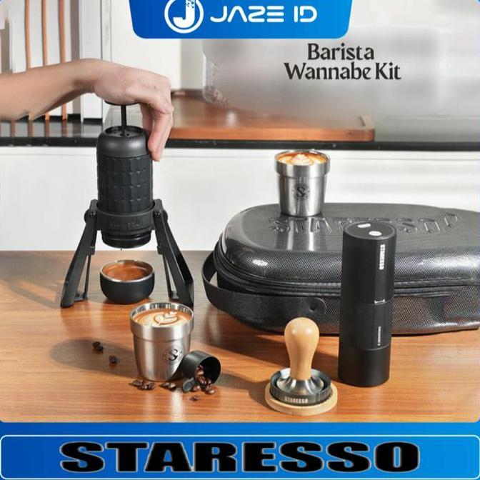 NEW Staresso Mirage SP300 Plus Combo Set Grinder D6E Elektrik Espresso Maker Travel Coffee Manual Ko