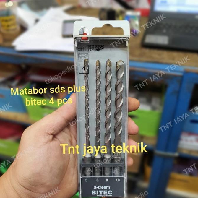 TERLARIS!! MATA BOR BETON SDS PLUS BITEC SET 4 PCS / MATABOR BETON TEMBOK BITEC