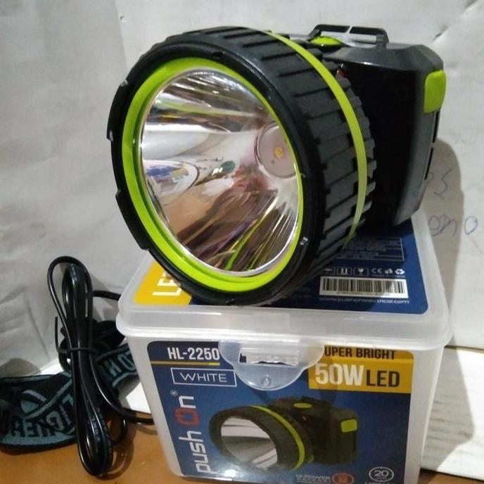 TERBARU - Senter Kepala Push On HL-2250 50Watt Led